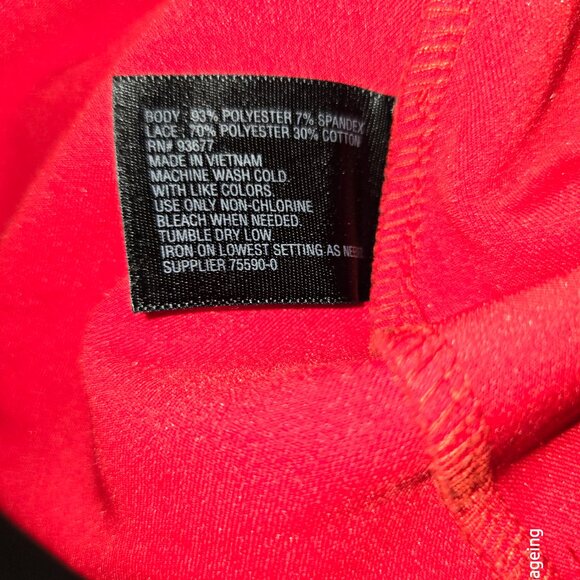 Worthington Red Sleeveless Peplum Top - Picture 4 of 5